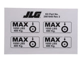 2901849 Kit, Wheel Load Decals 1932E2 | JLG